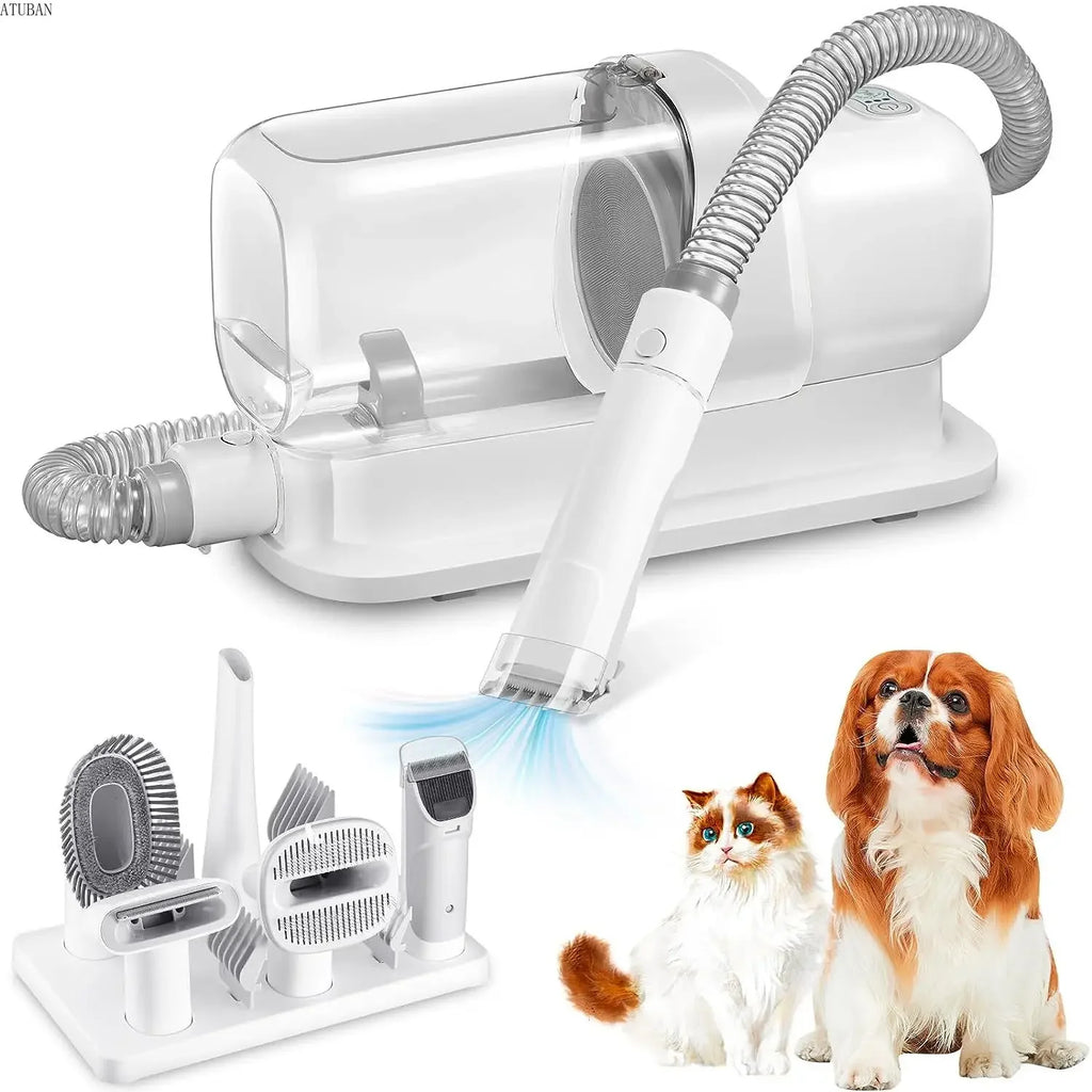 Pet Grooming Vacuum Kit 2.3L | Dog Hair Vacuum & Low Noise Grooming Clipper Set