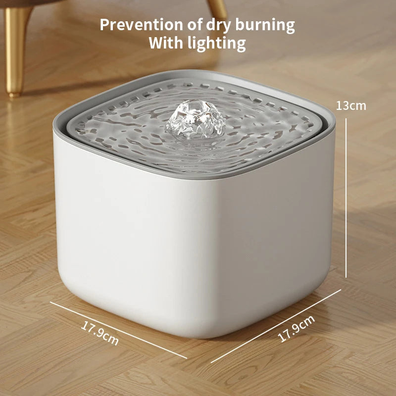 3L Automatic Cat Water Fountain with Filter – Large Capacity USB Electric Pet Water Dispenser, Ultra Quiet Recirculating Drinking Fountain for Cats & Small Dogs