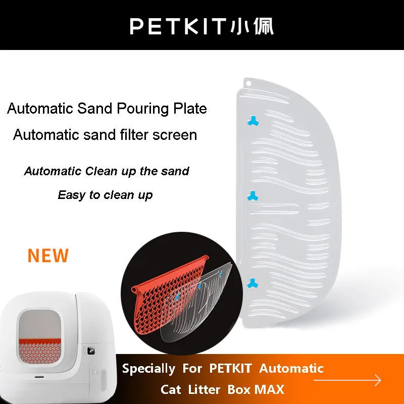 Original PETKIT Cat Litter Box Filter Mesh 3PCS for PURA MAX Automatic Self-Cleaning Cat Litter Box – Replacement Sand Pouring Plate Filter Screen Accessories