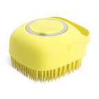 Pet Shampoo Brush 80ml | Silicone Dog & Cat Bath Massage Scrubber 2-in-1 Grooming Tool
