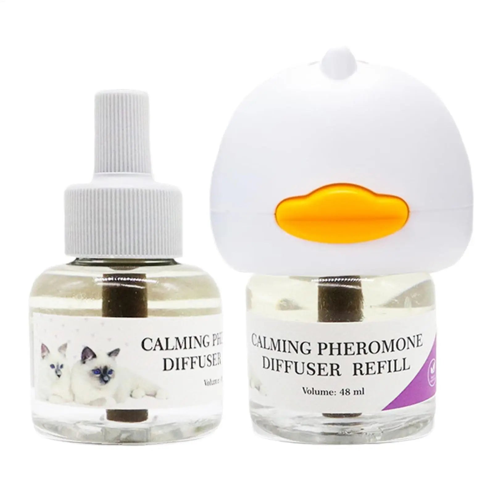 Cat Calming Pheromone Diffuser with Refill Liquids | Relaxing Stress Relief Aid for Indoor Cats EU/UK Plug