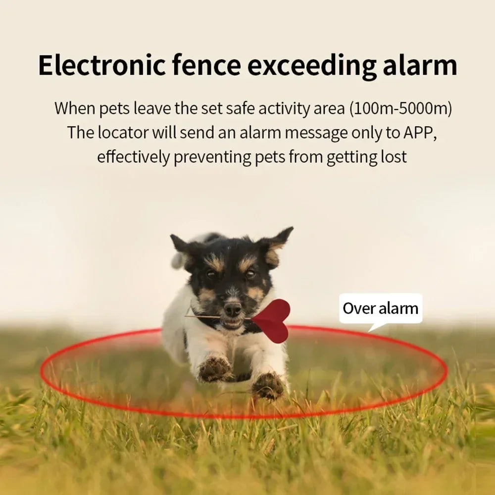 Smart GPS Pet Tracker Collar for Dogs and Cats – Waterproof Real-Time Location Device