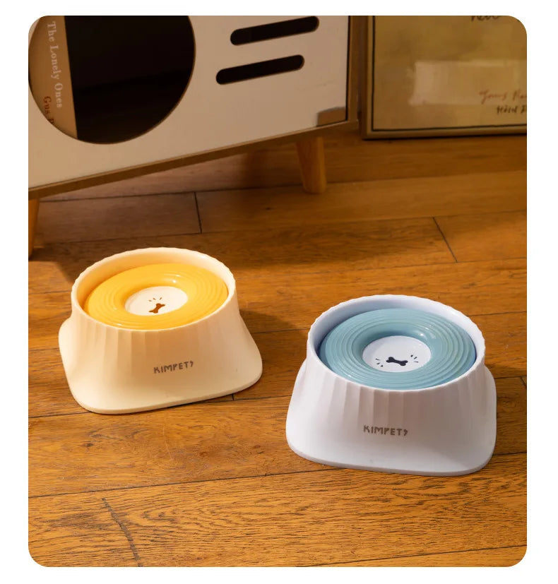 Floating Slow Feeder Dog Water Bowl – Anti-Spill & Anti-Wet Chin Design