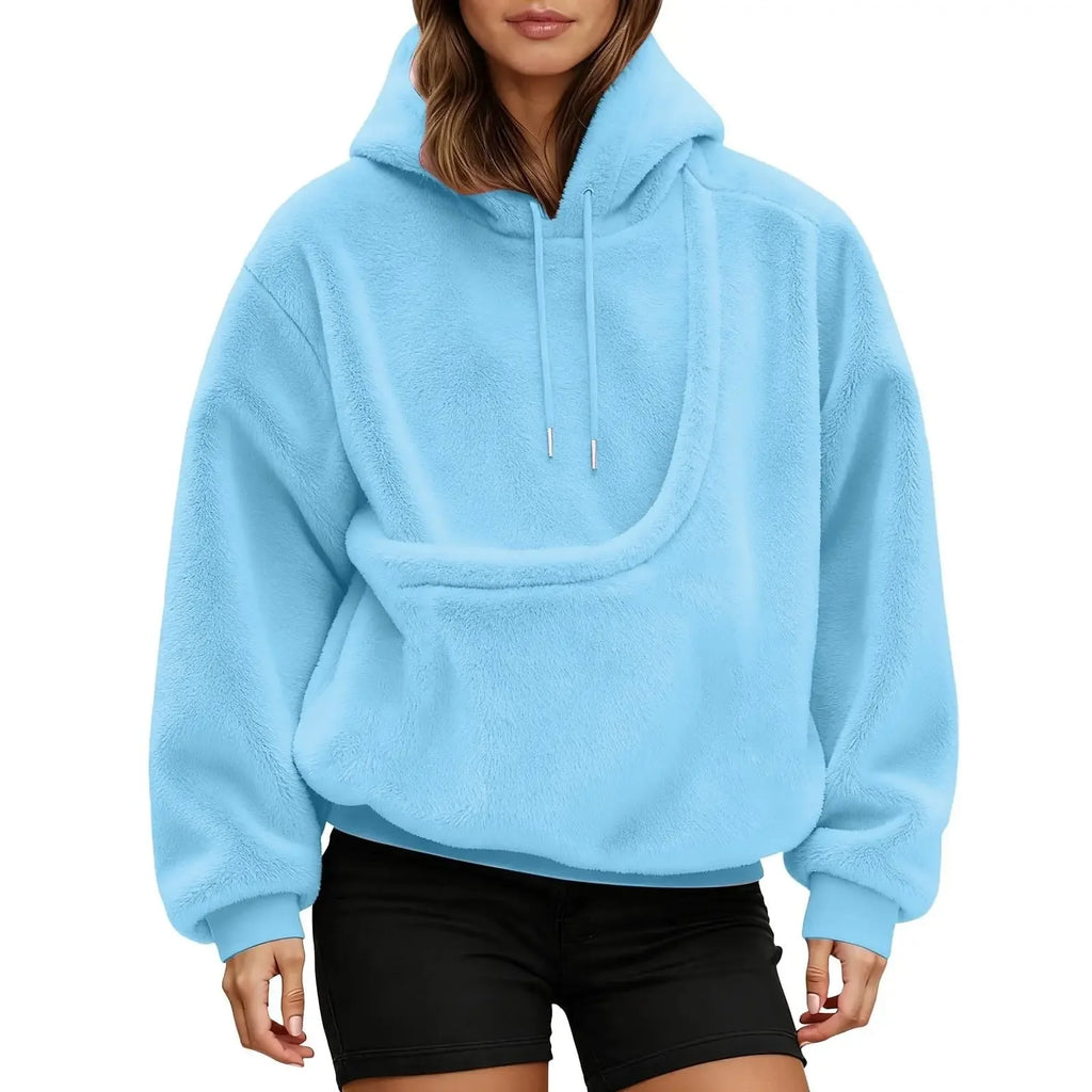 Unisex Pet Carrier Hoodie Cat Dog Bag Long Sleeve Sweatshirt Multiple Colors Plush Daily Wear Fashion Velvet  Winter Outwear