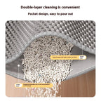 Premium 2-Layer Cat Litter Mat – Waterproof EVA Litter Trapping Mat with Non-Slip Base for Indoor Cats and Kittens
