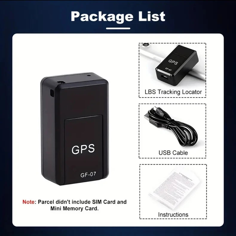 GF07 Mini GPS Tracker Car Bike Pet Child Elderly | Anti-Theft Magnetic GPS Locator with App Tracking
