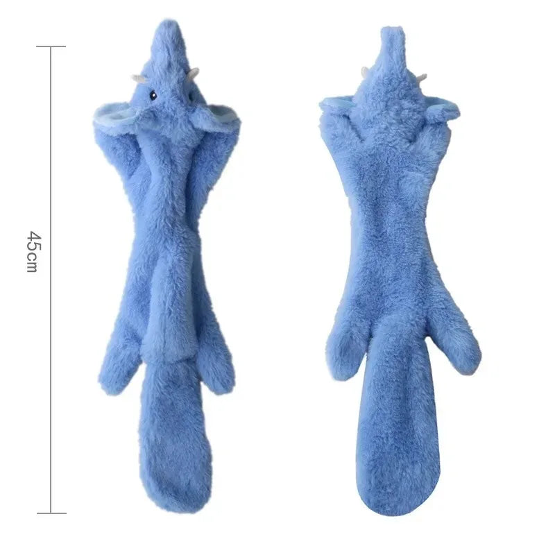 Stuffing-Free Squeaky Dog Toy – Funny Animal Plush Crinkle Toy for Durable Interactive Play