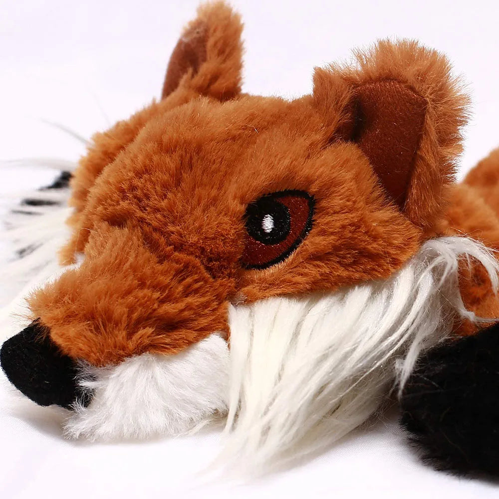 Stuffing-Free Squeaky Dog Toy – Funny Animal Plush Crinkle Toy for Durable Interactive Play