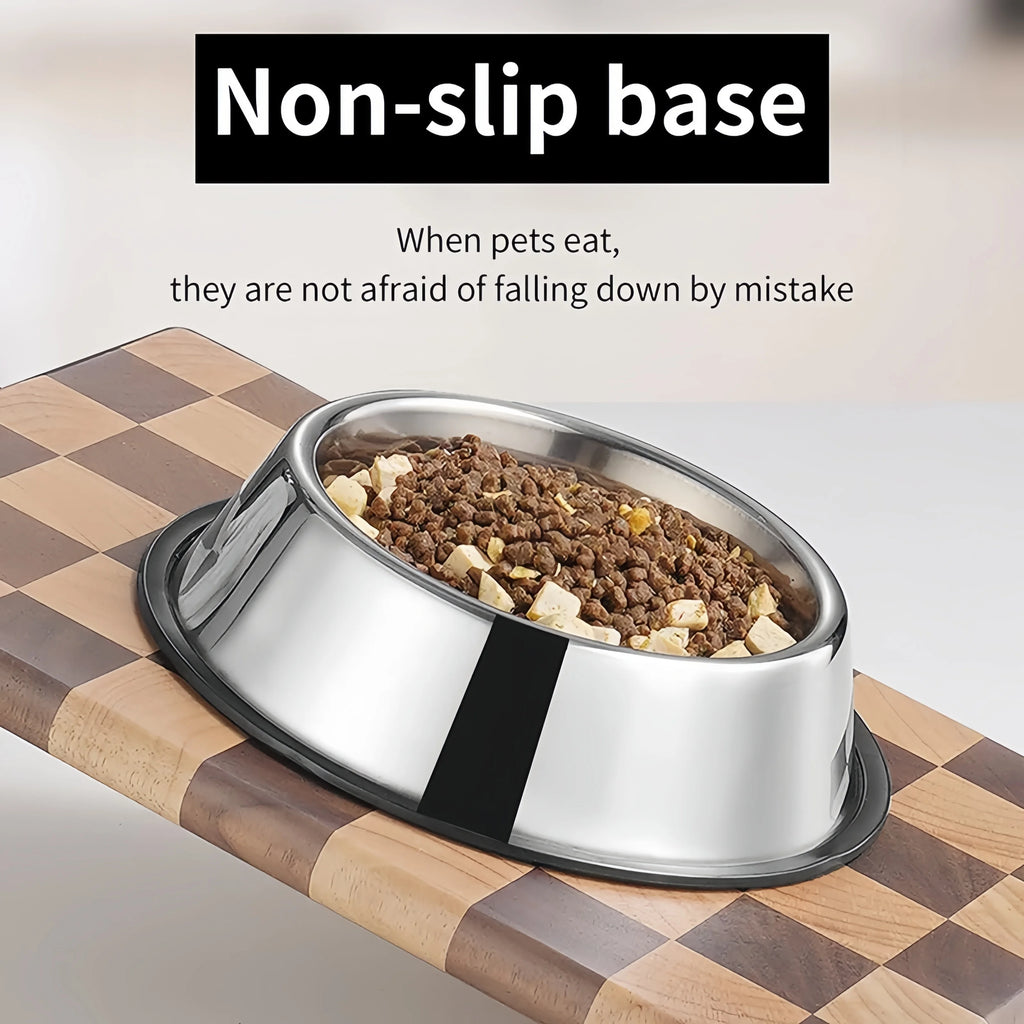 Stainless Steel Pet Bowl – Durable & Easy to Clean (6 Sizes)