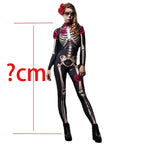 Rose Skeleton Costume Jumpsuit for Women & Girls – Halloween Cosplay Outfit