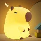 Cute Capybara Night Light – Silicone LED Cartoon Bedside Lamp for Room Decor and Gift