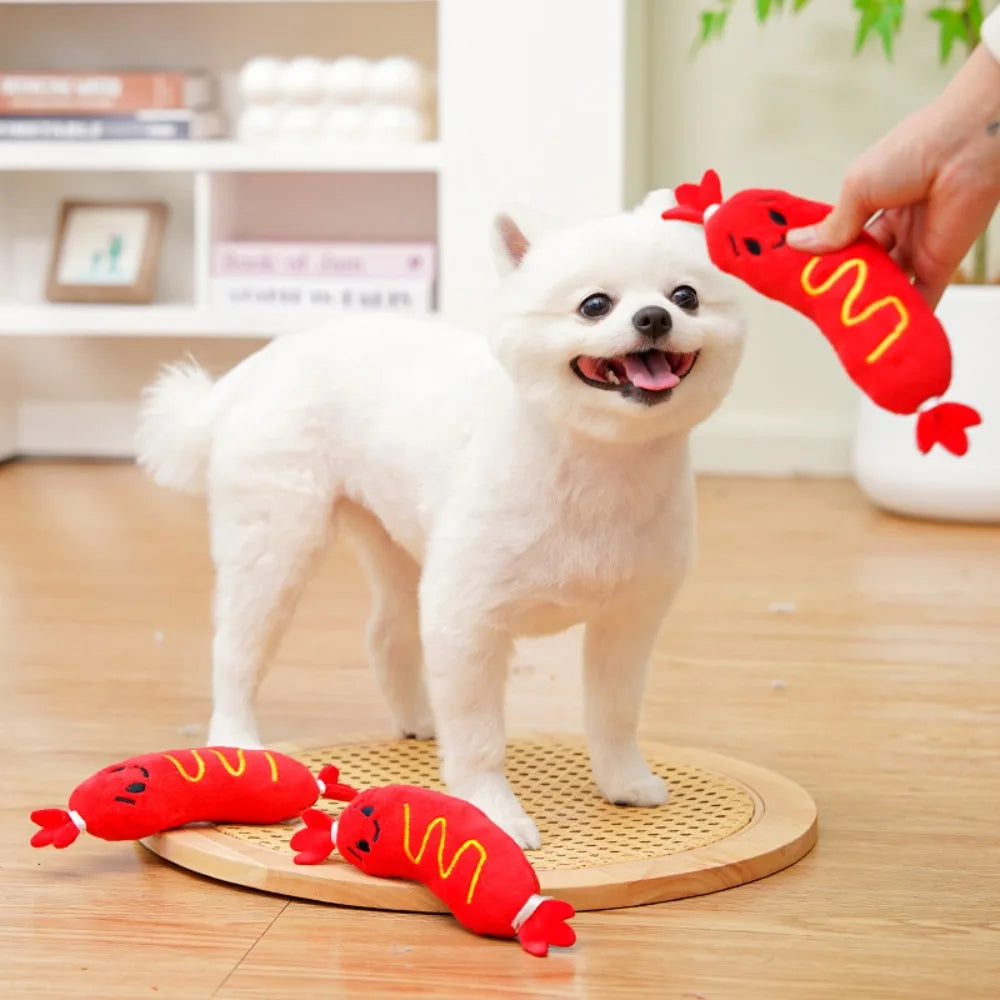 Dog Sound Plush Toy – Squeaky Bite-Resistant Chew Toy for Puppies