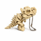 3D Printed T-Rex Skeleton Keychain – Articulated Dinosaur Fidget Model