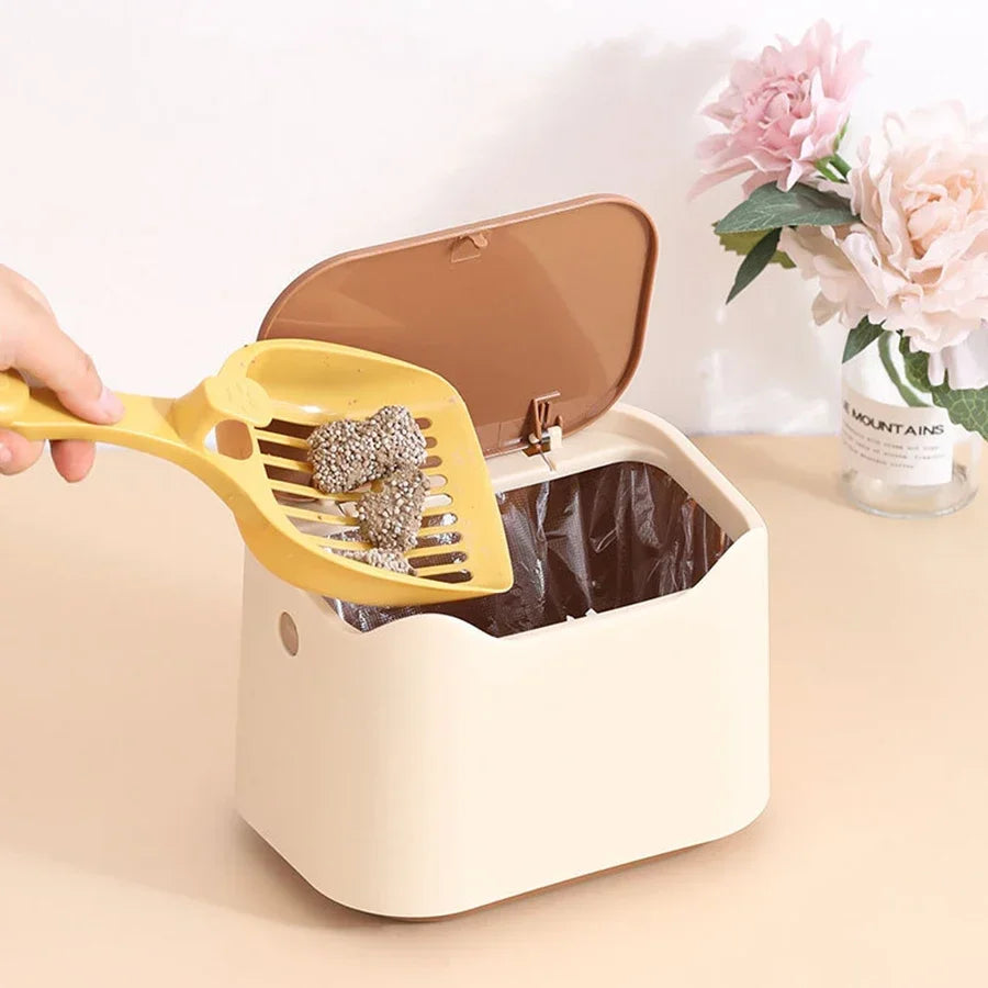 EelJoy Fully Enclosed Cat Litter Box – Portable Closed Kitty Litter Pan Toilet for Medium and Large Cats, Rabbits and Small Animals