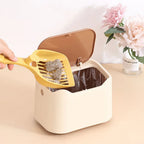 EelJoy Fully Enclosed Cat Litter Box – Portable Closed Kitty Litter Pan Toilet for Medium and Large Cats, Rabbits and Small Animals