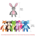 Cute Animal Rope Dog Toy – Plush Squeaky Knot Chew Toy for Puppies and Dogs (Rabbit Monkey Cartoon)