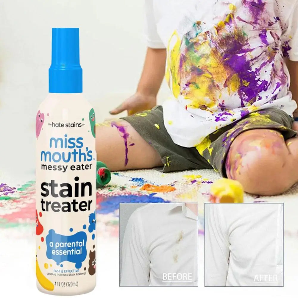Portable Stain Remover Spray for Laundry and Fabric – Oil, Food, Pet and Candle Stain Cleaner 120ml