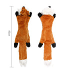 Stuffing-Free Squeaky Dog Toy – Funny Animal Plush Crinkle Toy for Durable Interactive Play
