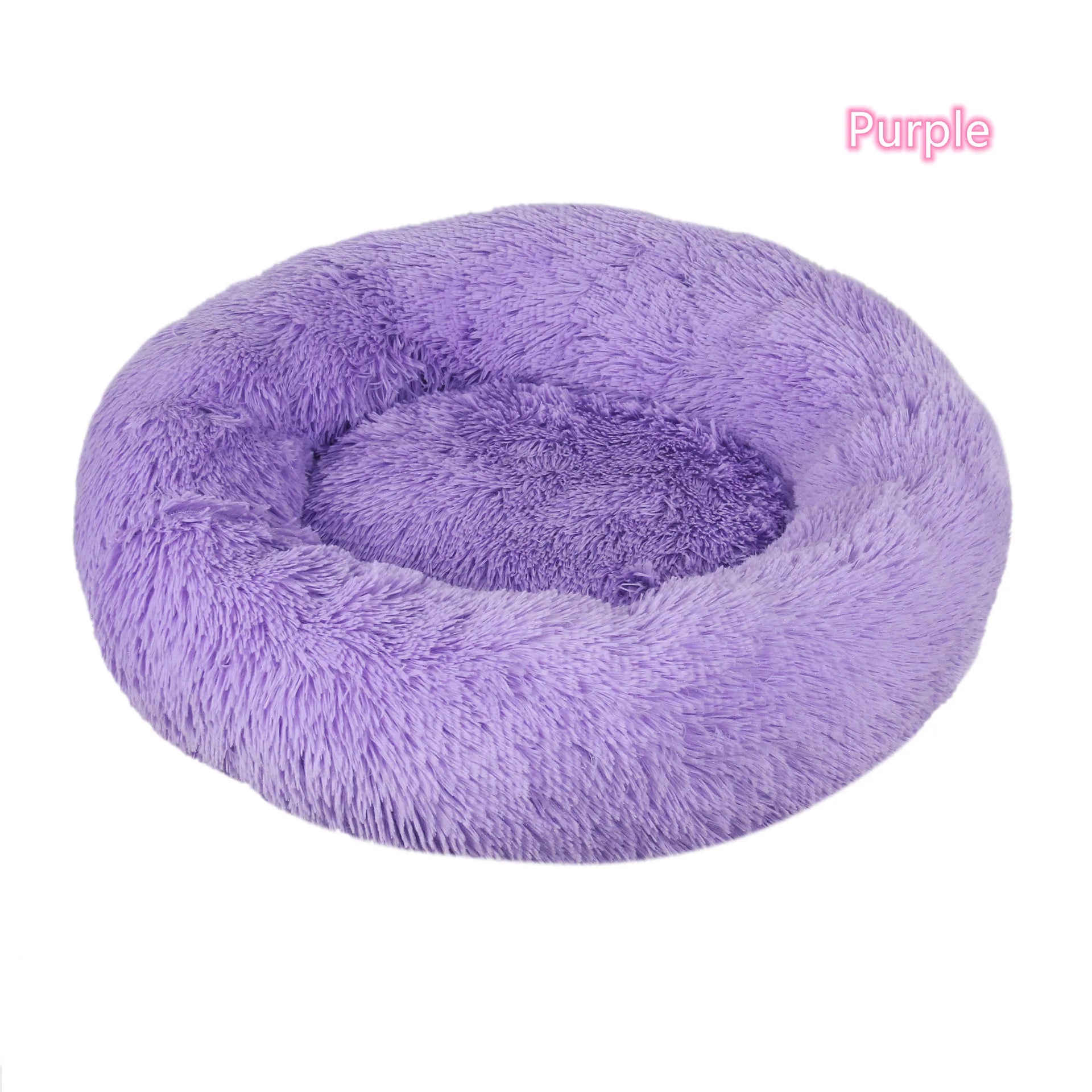 Super Soft Plush Cat Bed – Washable Donut Pet Bed for Cats and Small Dogs