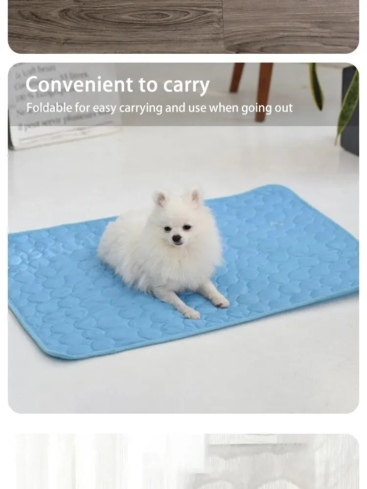 Summer Cooling Pet Ice Mat for Dogs and Cats | Breathable Sofa Bed Cooling Sleeping Pad