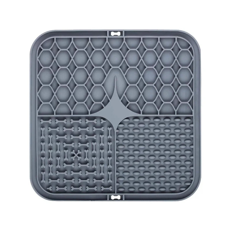 Silicone Dog Lick Mat Slow Feeder – Suction Cup Feeding Mat for Bathing, Training & Anxiety Relief