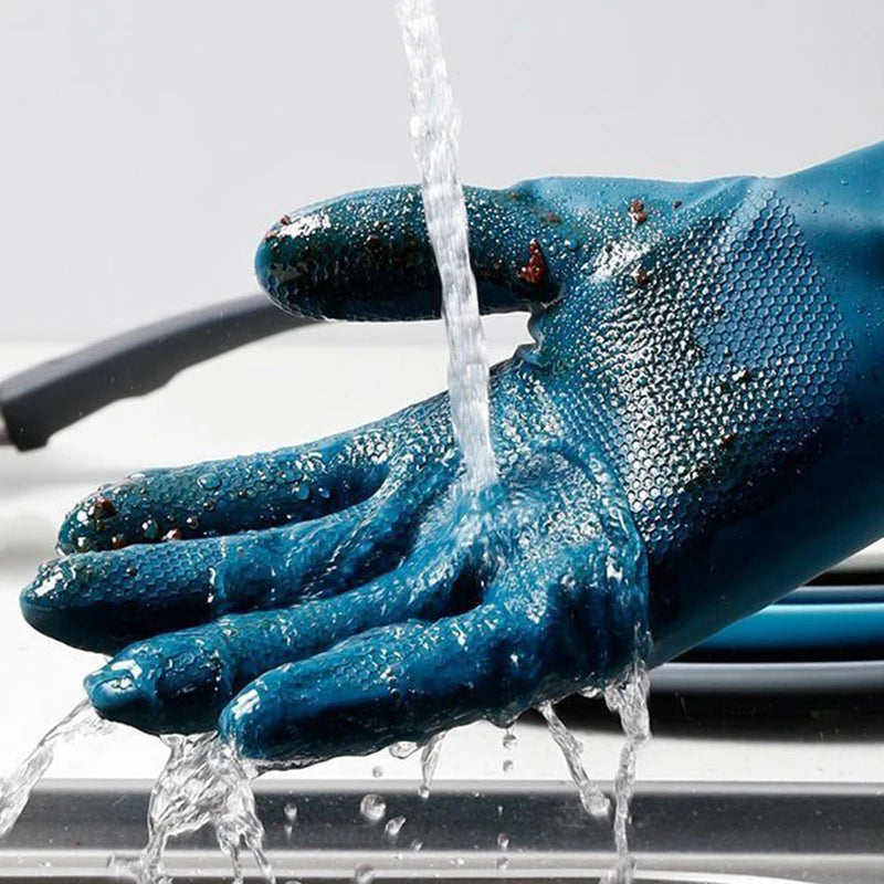 Waterproof Cleaning Gloves with Fleece Lining for Kitchen Bathroom and Household Cleaning