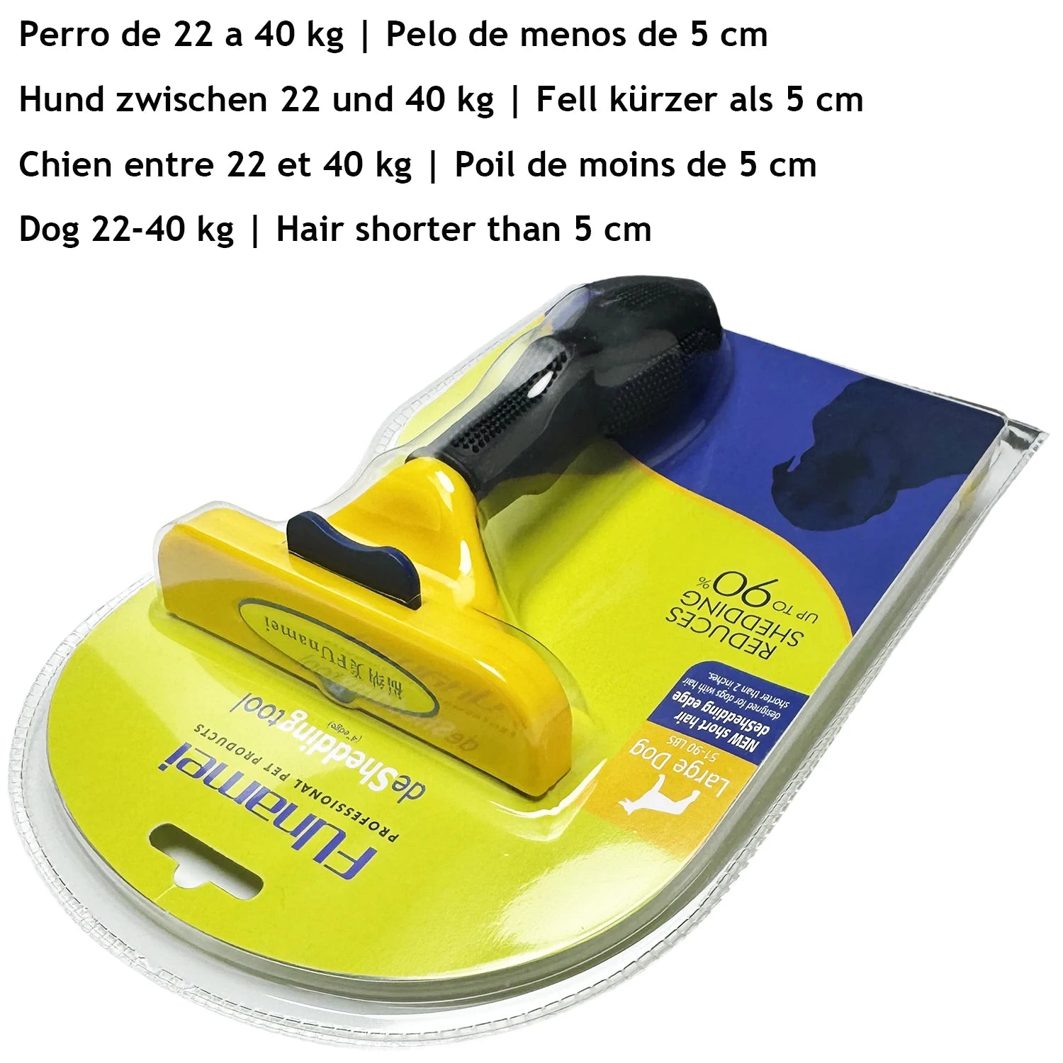 Dog & Cat Deshedding Grooming Brush | Undercoat Hair Remover Comb for Long & Short Hair