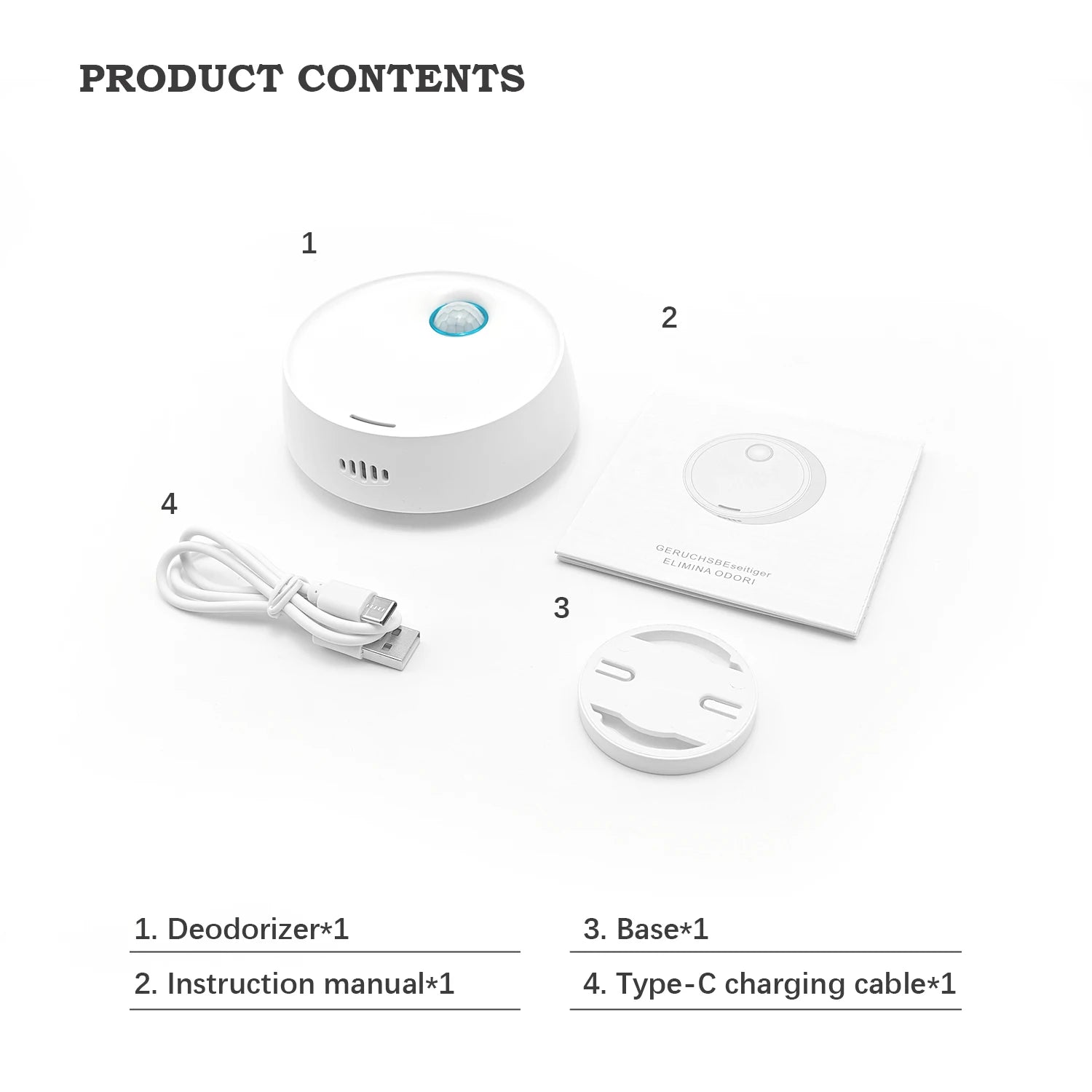 Smart Pet Odor Purifier Auto Sensor Cat Litter Box Deodorizer – Silent Rechargeable Air Freshener for Pets, Toilets & Shoe Cabinets (3000mAh)