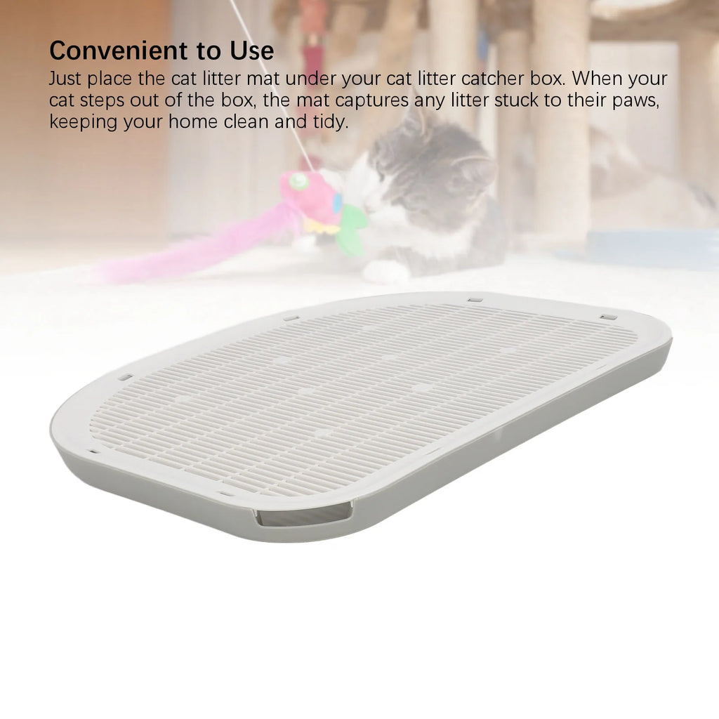 Waterproof Cat Litter Mat – Anti-Slip Litter Trapping and Catcher Mat for Cat Litter Boxes, Easy Clean Reusable Design