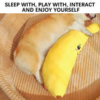 Banana Dog Plush Toy Squeaky Anxiety Relief Chew Toy for Dogs and Cats