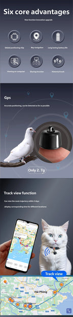 Mini GPS Pet Tracker – Global Locator for Dogs, Cats and Valuables
