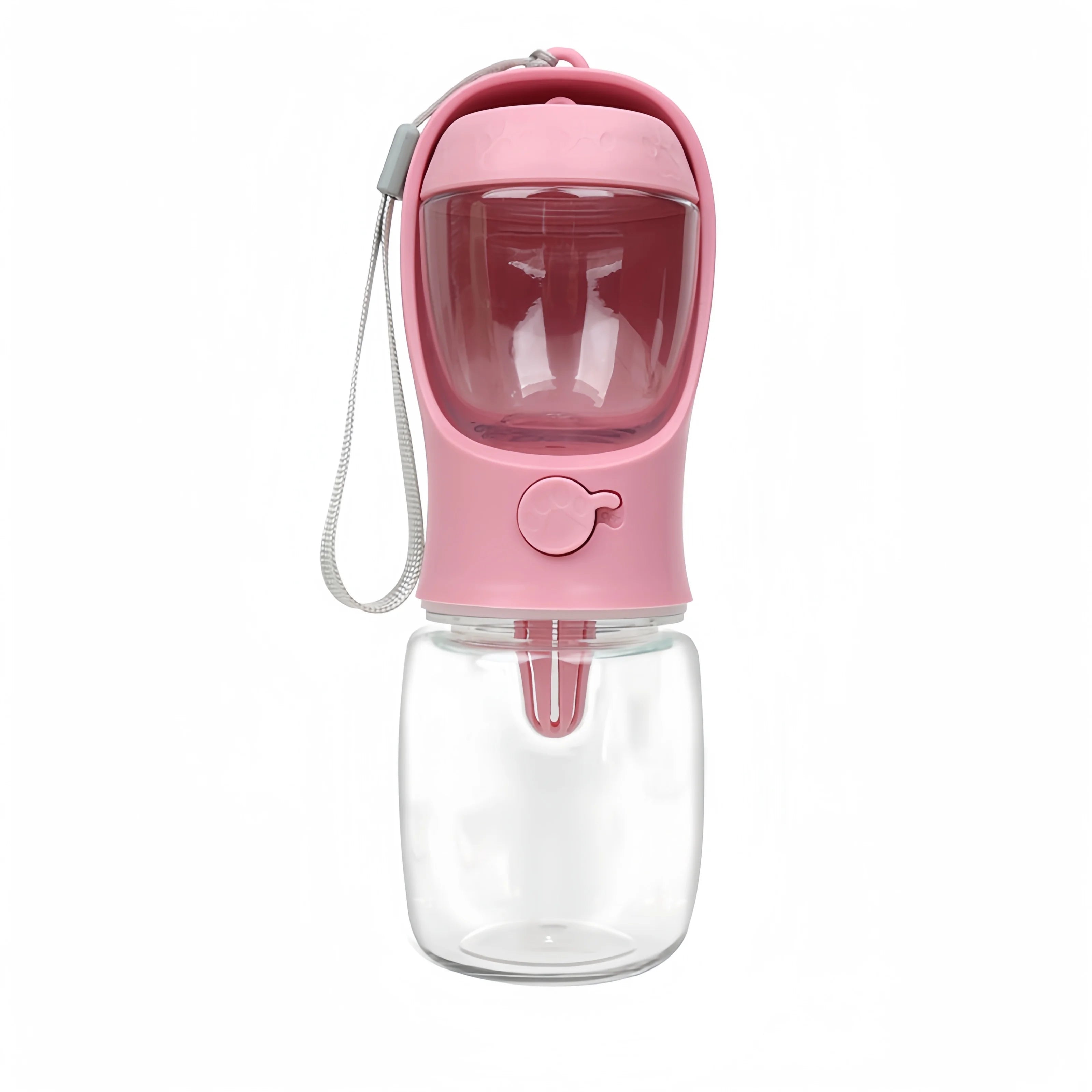 Portable Dog Water Bottle with Food Storage – Travel Feeder Bowl for Dogs & Cats