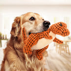 Plush Dinosaur Dog Toy with Squeaker – Interactive Chew Toy for Small Dogs & Cats