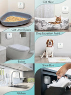 DownyPaws Smart Cat Odor Purifier 4000mAh – Rechargeable Litter Box Deodorizer and Pet Air Purifier