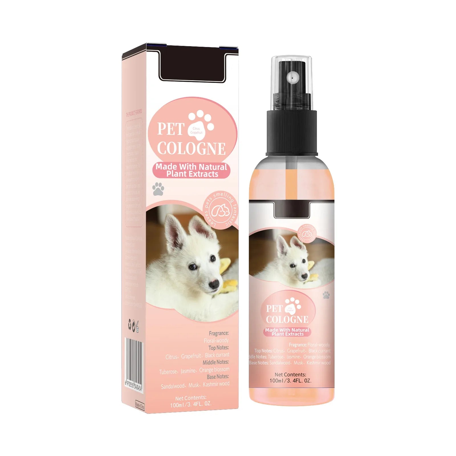 Pet Odor Eliminator Spray for Dogs and Cats – Long Lasting Deodorizing Perfume & Coat Freshener 100ml