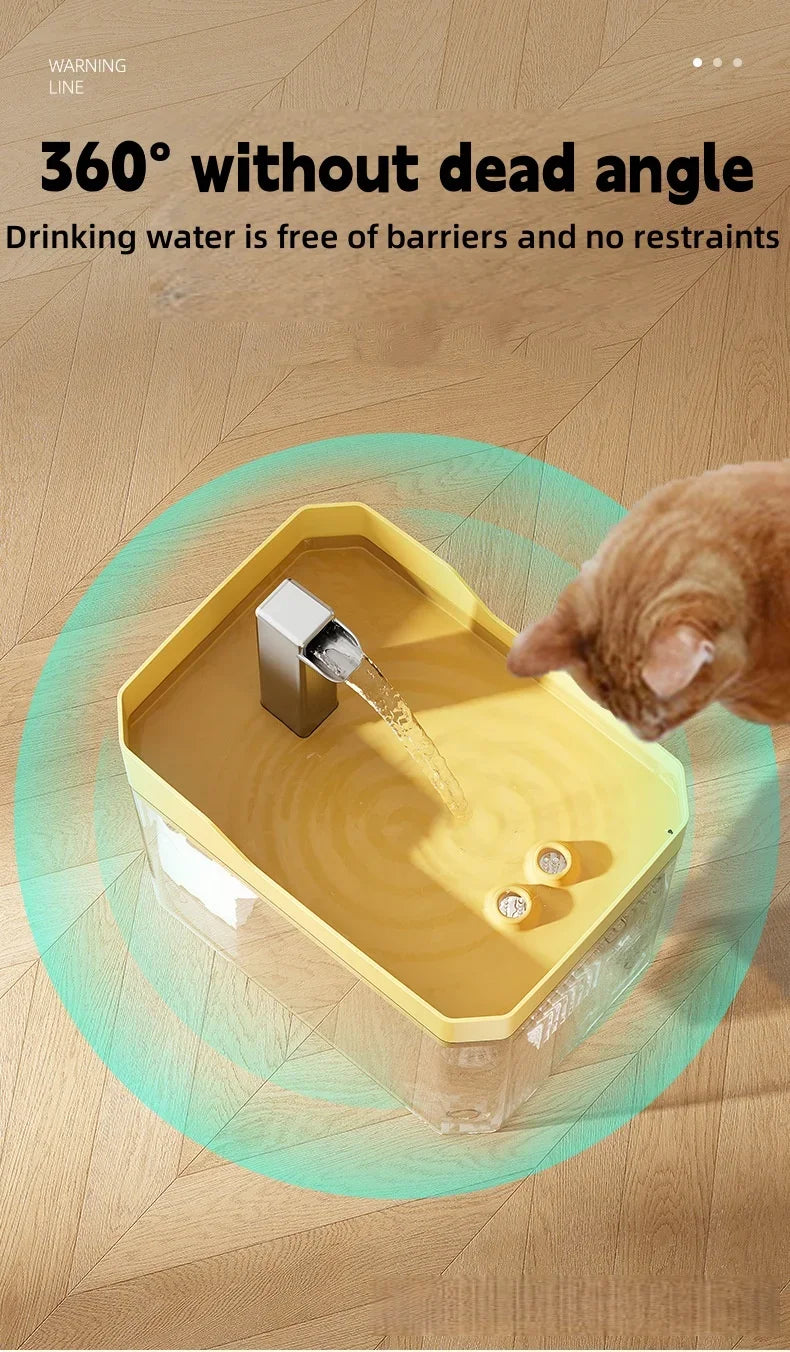 1.5L Automatic Cat Water Fountain – USB Pet Drinking Dispenser with Filter & Quiet Pump