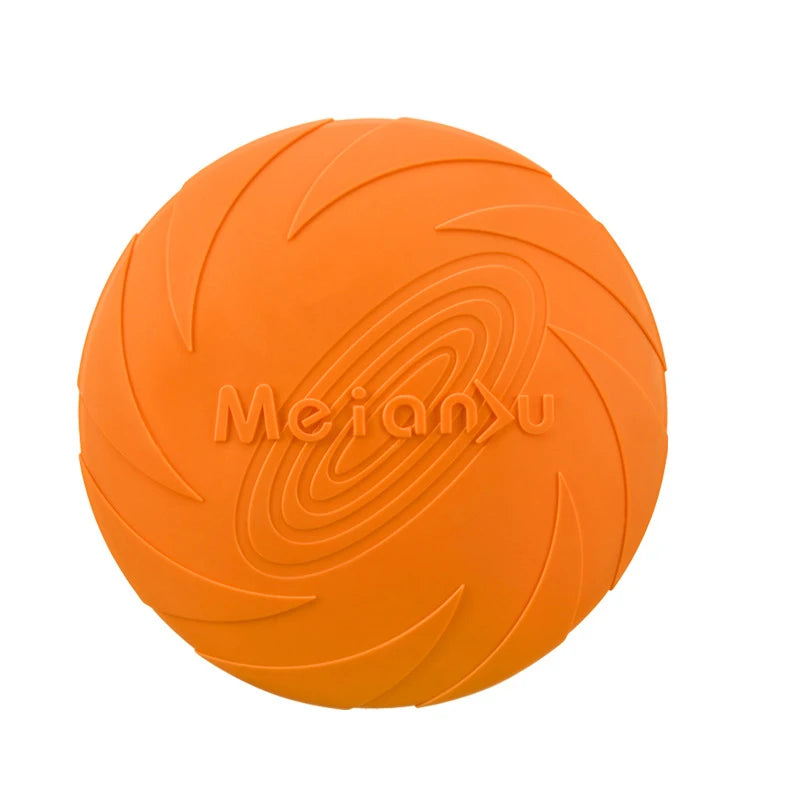Silicone Dog Flying Disc Toy – Durable TPR Frisbee for Fetch, Outdoor Training & Interactive Play