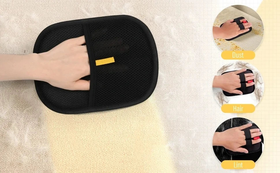 Reusable Pet Hair Removal Gloves – Double-Sided Static Grooming & Fur Cleaner for Dogs & Cats