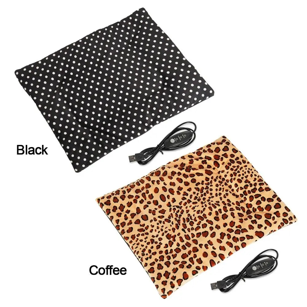 USB Pet Heating Pad Soft Plush Electric Blanket for Dogs and Cats | Washable Warm Bed Mat for Winter Puppies and Kittens