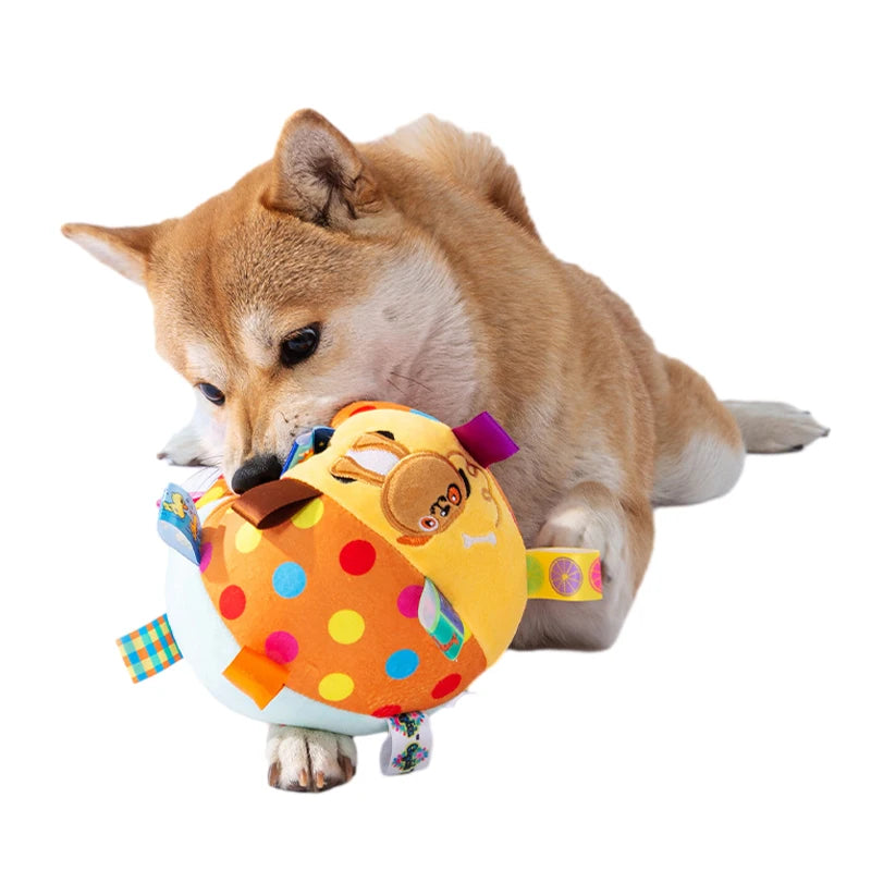 Interactive Ball Dog Toy with Handle – Bite-Resistant Tug & Fetch Training Toy
