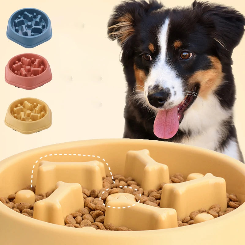Slow Feeder Dog Bowl – Anti-Slip Puzzle Bowl for Small, Medium & Large Dogs