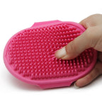 Soft Rubber Dog & Cat Bath Brush – Silicone Grooming Comb, Massage & Hair Removal Tool