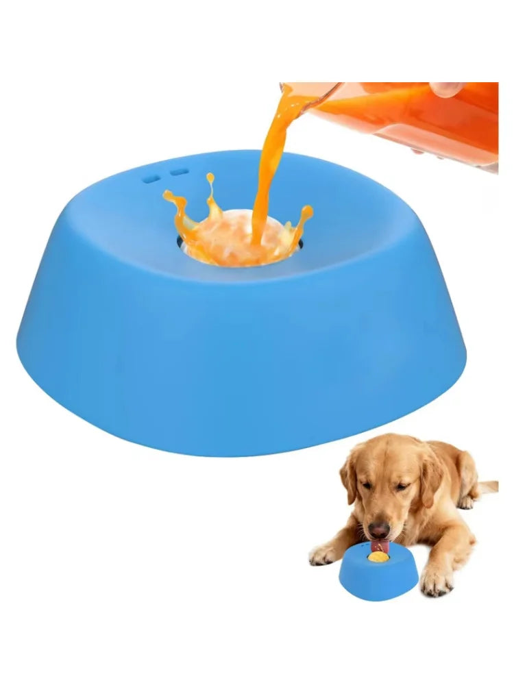 Slow Feeder Lick Bowl for Dogs – Spill-Resistant Lick Mat with Rolling Ball