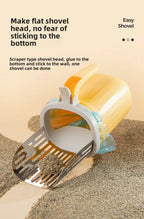 Cat Litter Scoop with Built-In Waste Bin and Refill Bag Holder – Stainless Steel Self-Cleaning Cat Litter Shovel