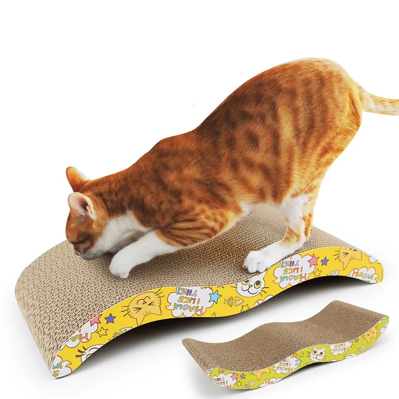 Corrugated Cat Scratching Board – Double-Sided Cardboard Cat Scratcher Pad with Catnip for Claw Sharpening & Furniture Protection