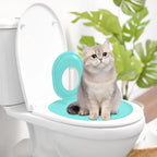 Reusable Cat Toilet Training Kit – Plastic Cat Toilet Trainer Seat for Litter-Free Potty Training Cats and Kittens