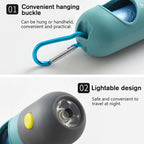 LED Dog Poop Bag Dispenser with Light – Portable Pet Waste Bag Holder