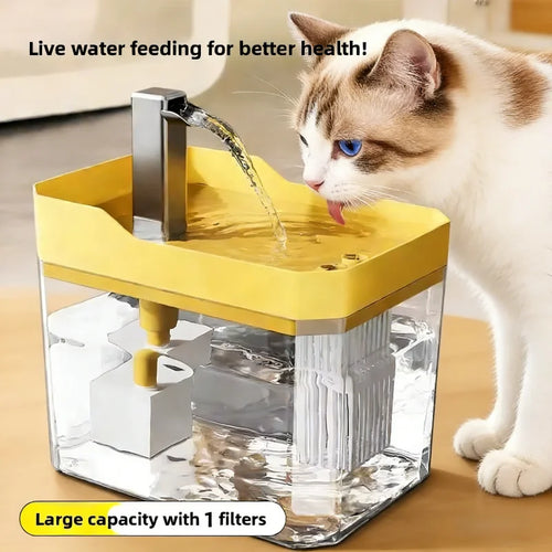 1.5L Automatic Cat Water Fountain – USB Pet Drinking Dispenser with Filter & Quiet Pump