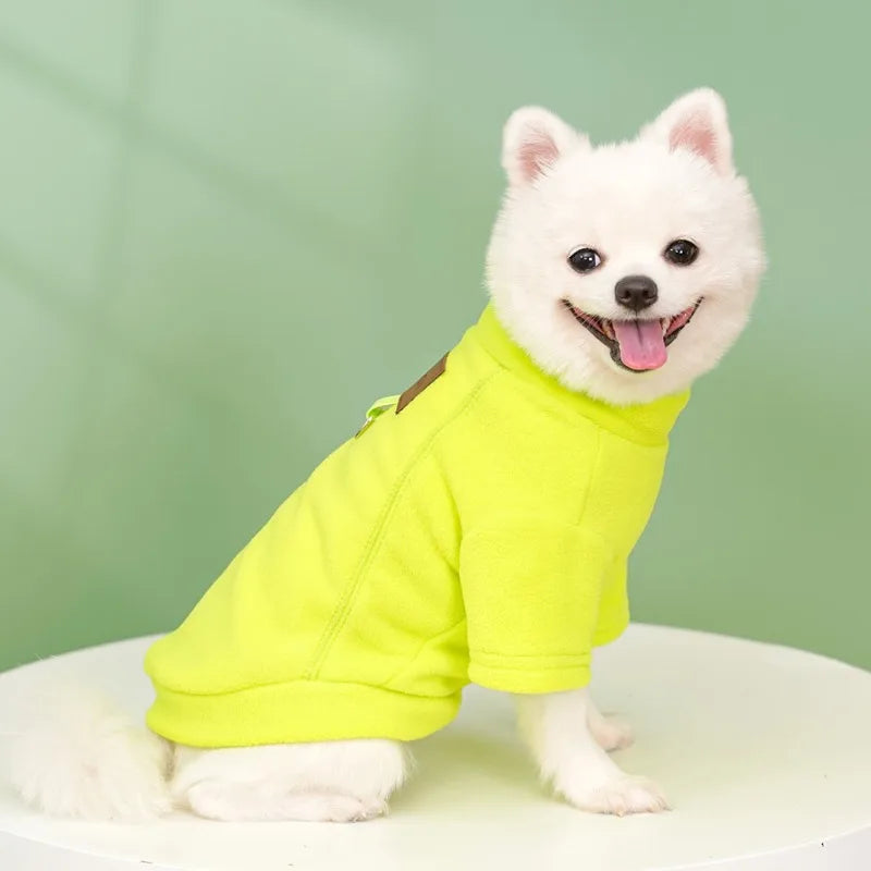 Winter Warm Dog Hoodies Pet Clothes for Small Dogs Fashion Solid Color Puppy Sweatshirt Soft Cat Pullovers Chihuahua Pet Hoodies