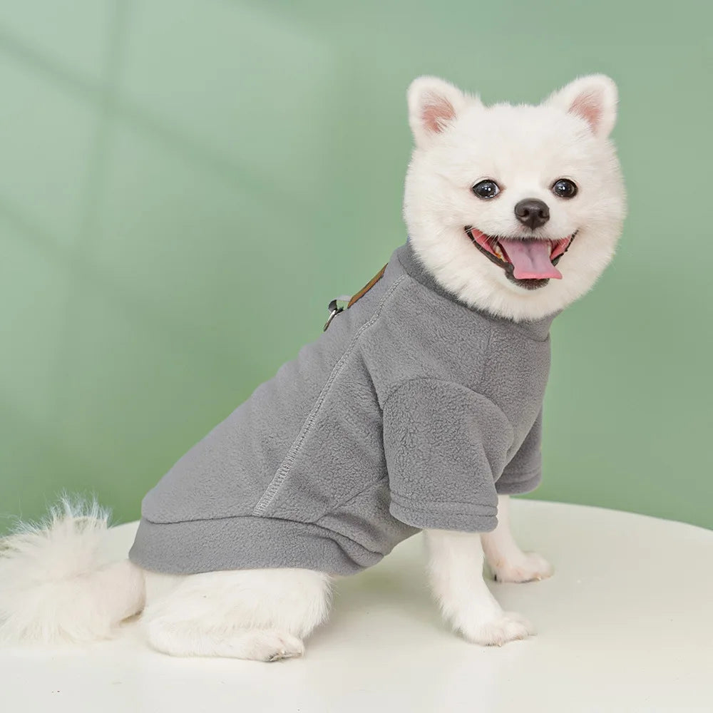 Winter Warm Dog Hoodies Pet Clothes for Small Dogs Fashion Solid Color Puppy Sweatshirt Soft Cat Pullovers Chihuahua Pet Hoodies